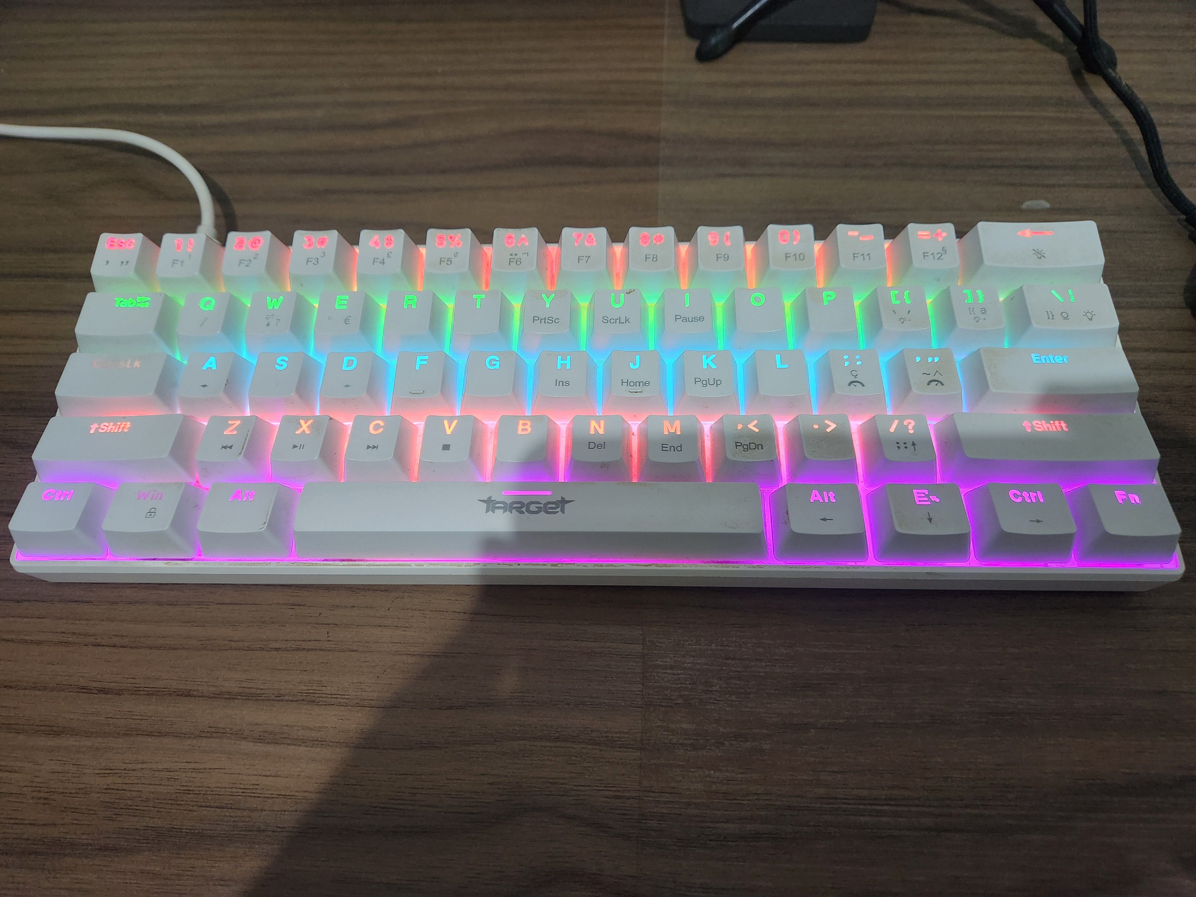 Teclado Mecânico RGB Target Branco
